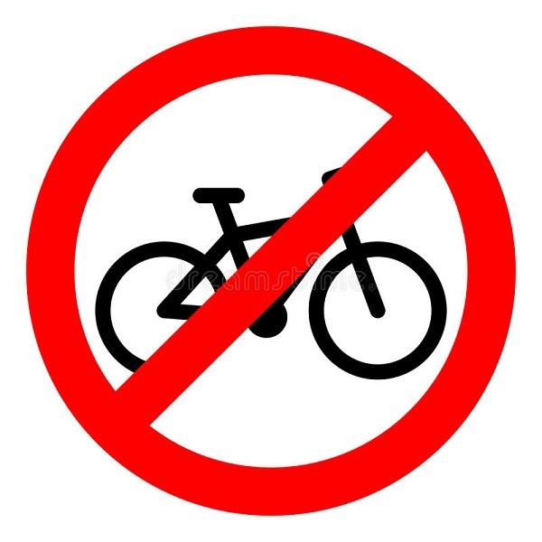 Prohibiciones para los ciclistas