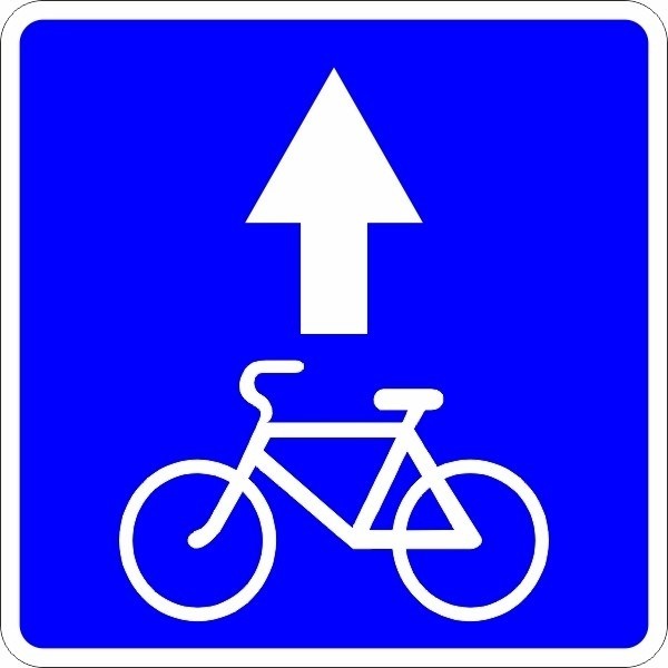 señal de carril para ciclistas